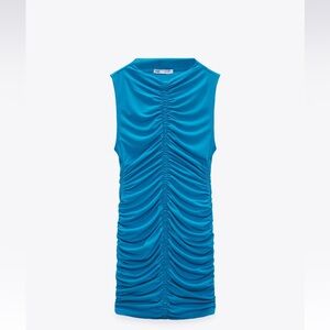 zara ruched mini dress